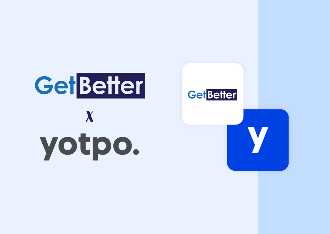 Get Better x Yotpo, both brands logos