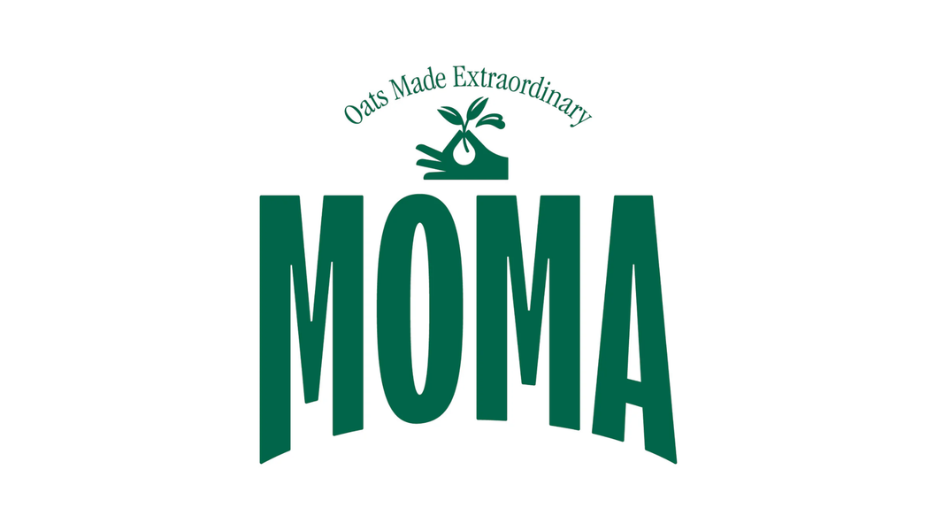 MOMA Foods Logo, with their strapline 'oats made extraordinary'